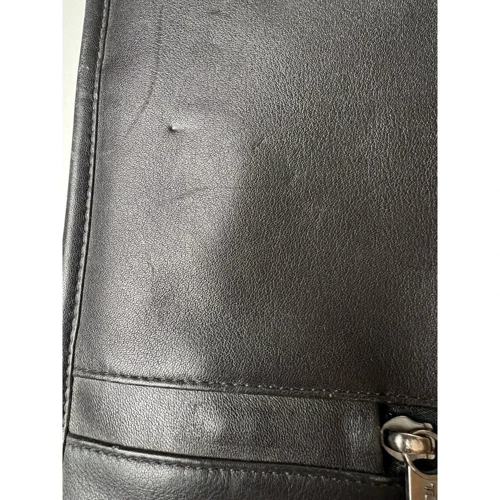 TUMI Briefcase  Laptop Bag  Leather Black  Shoulder Strap 96011D4; 96O11D4